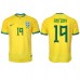 Billige Brasilien Antony #19 Hjemmebane Fodboldtrøjer VM 2022 Kortærmet